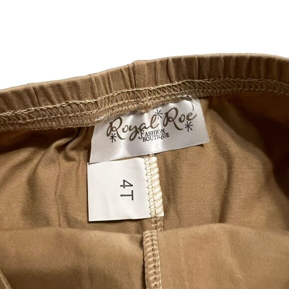 Royal Roe 4T Tan Cropped Ruffle Pants - Picture 3 of 3